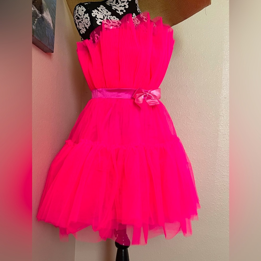 Women's/Teen Tulle Dress Off The Shoulder Dresses Strapless Mini Dress